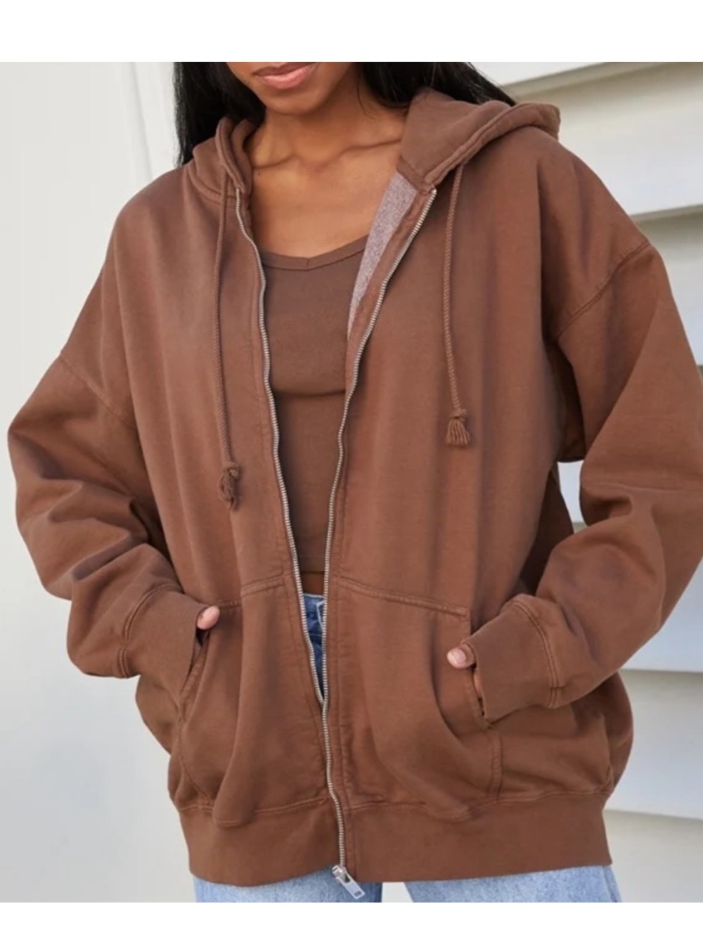 Brandy Melville Brown Hoodie oversized fit